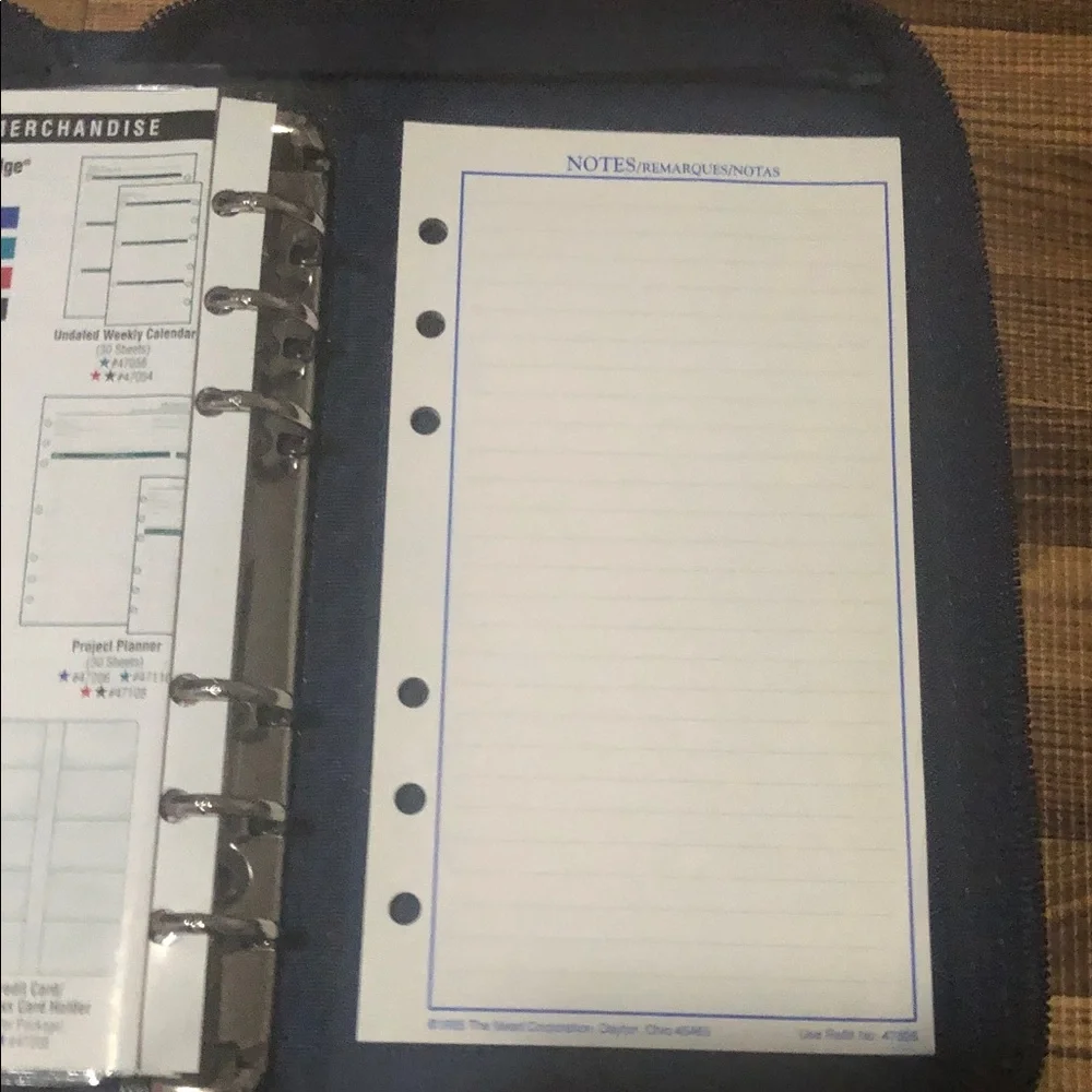 Mead Five Star Navy Zippered Planner Case  NWT. Vintage 1990’s
